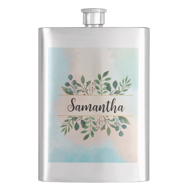 Det vackra Anpassadet Namn Grönt Löv Rainbow Fickplunta (Framsidan)