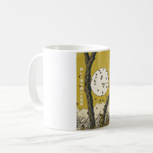 Det vackra avkopplande landskapet kaffemugg