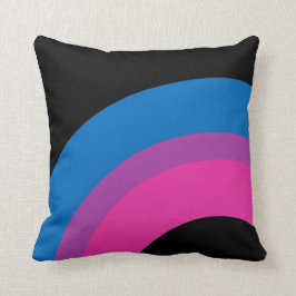 Det vackra Bisexuella Pridet Flagga Rainbow Black Kudde