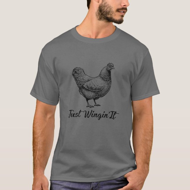 Det vackra Chicken är bara på gång. T Shirt (Framsida)