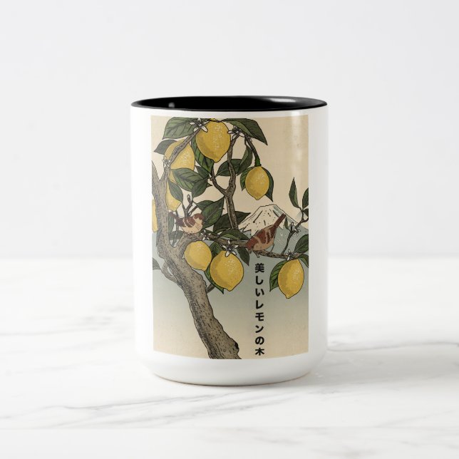Det vackra citronträdet Två-Tonad mugg (Center)
