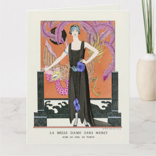 Det vackra Dam utan Mercy av George Barbier Kort