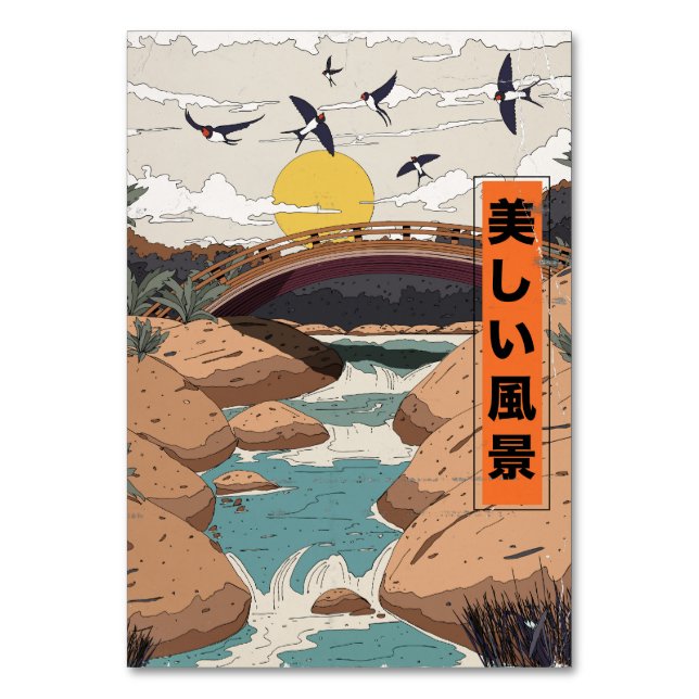 Det vackra landskapet bordsnummer (Framsidan)