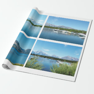 Det vackra landskapet i nationalparken Grand Teton Presentpapper