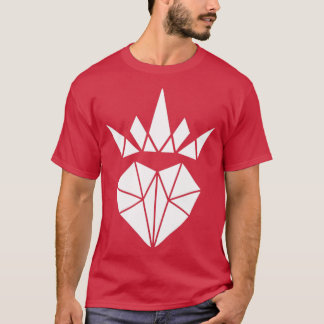 Det vackra Origami Crowned Heart Fantastisk Gift I T Shirt