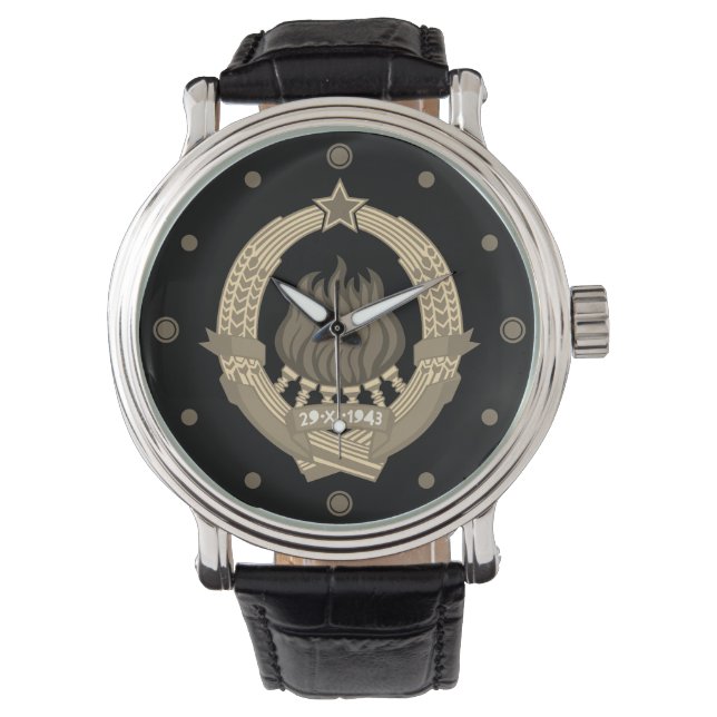 Det vackra SFR-Jugoslavien - Emblem Watch. Armbandsur (Framsida)