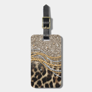 Det vackra Trendiget Leopard Faux Animal Print Bagagebricka