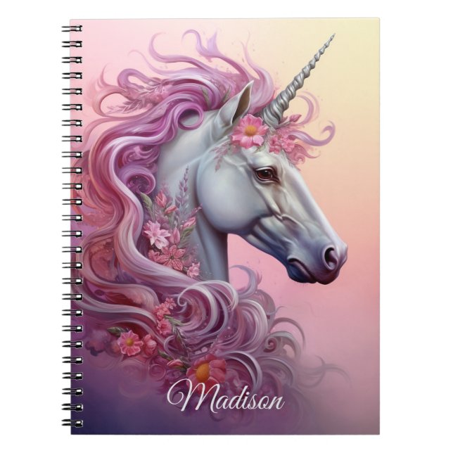 Det vackra Unicorn Anteckningsbok (Framsidan)