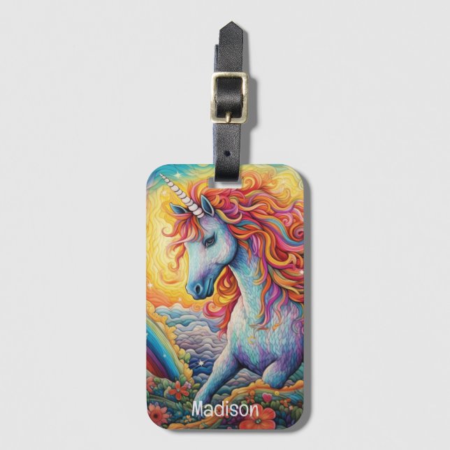 Det vackra Unicorn Bagagebricka (Framsida vertikal)