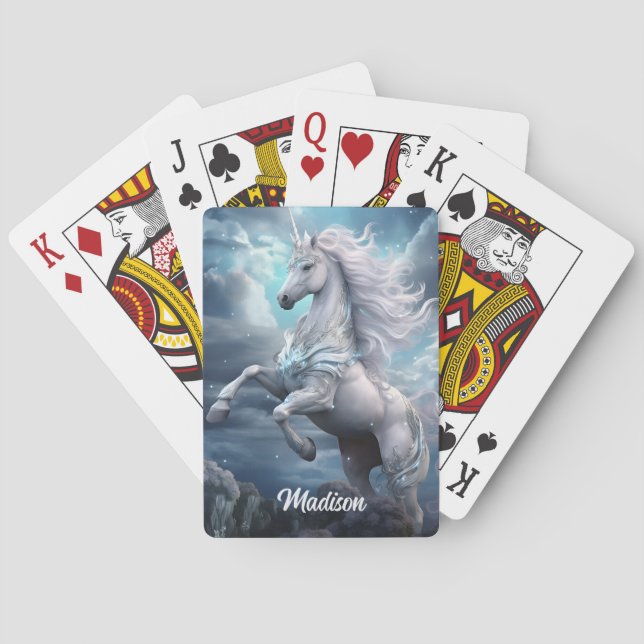 Det vackra Unicorn Casinokort (Baksidan)