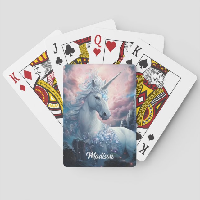 Det vackra Unicorn Casinokort (Baksidan)