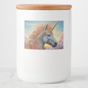 Det vackra Unicorn Mat Etiketter