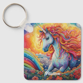 Det vackra Unicorn Nyckelring