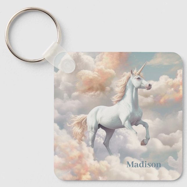 Det vackra Unicorn Nyckelring (Framsida)