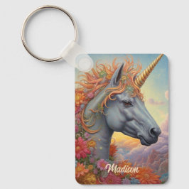 Det vackra Unicorn Nyckelring