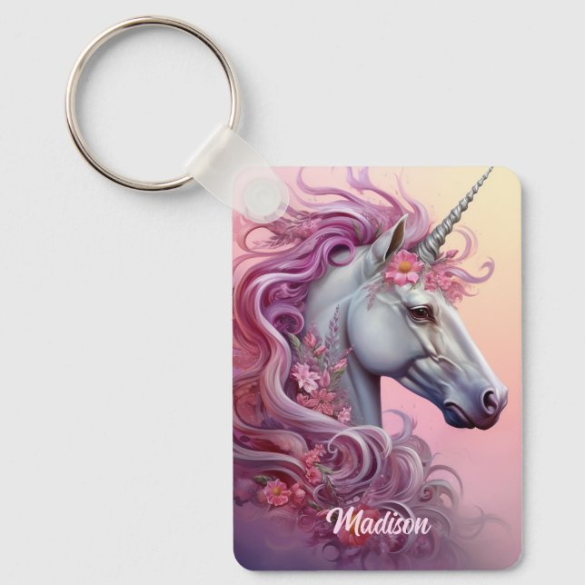 Det vackra Unicorn Nyckelring (Framsida)