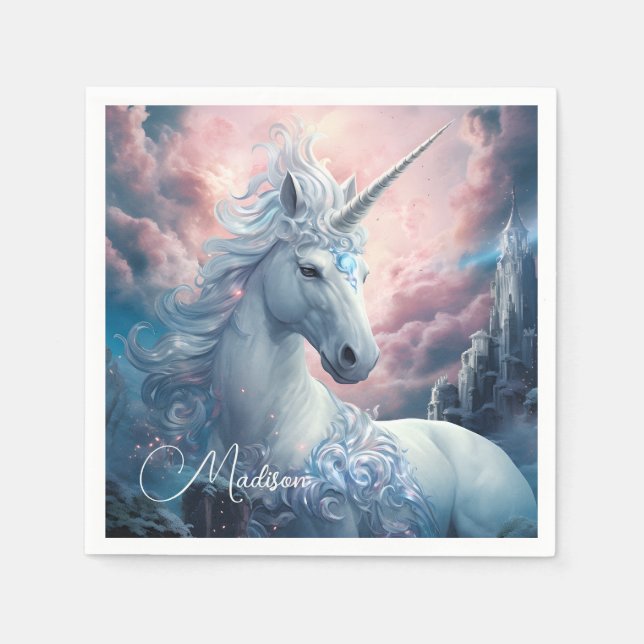 Det vackra Unicorn Pappersservett (Framsidan)
