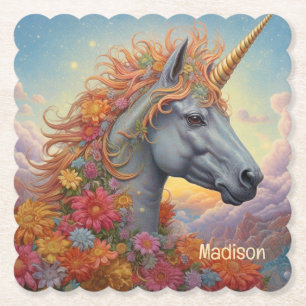 Det vackra Unicorn Underlägg Papper