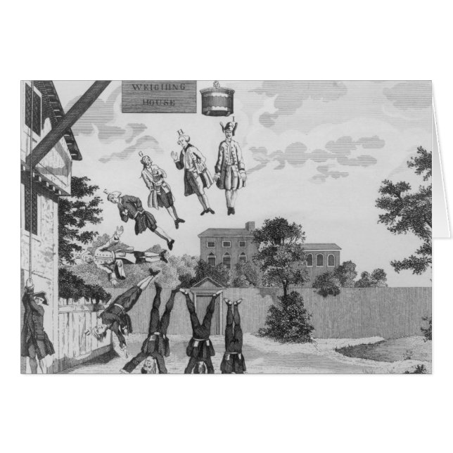 Det vägande huset hälsningskort (Framsidan Horizontal)