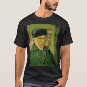 det Van Gogh självporträtt med förbundit gå i T-shirt