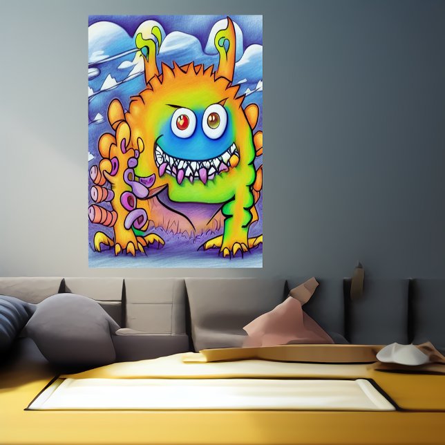 Det vänliga monstret | AI Art Poster (Skapare uppladdad)