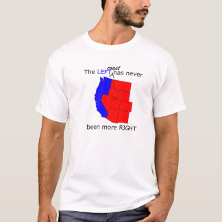 Det vänstert (kusten) har aldrig varit mer höger tee shirt