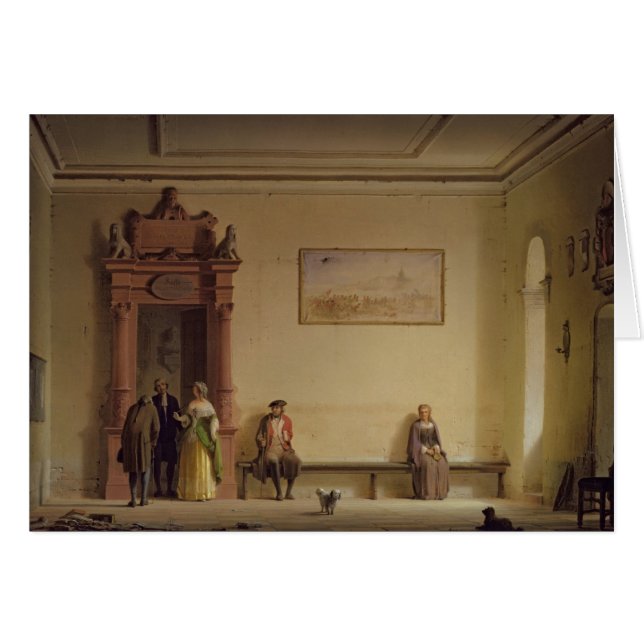 Det väntande rummet, 1857 hälsningskort (Framsidan Horizontal)