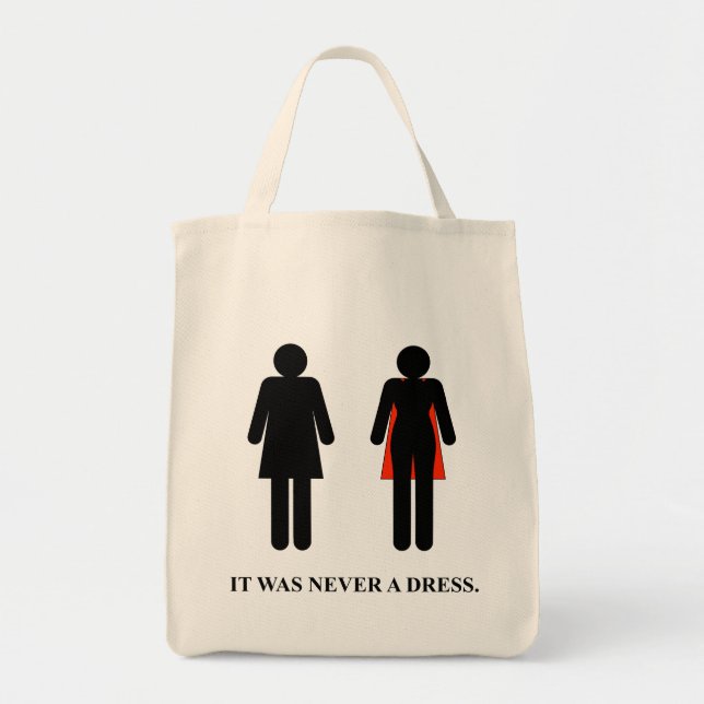 Det var aldrig en klänning - Tote Bag Tygkasse (Framsidan)