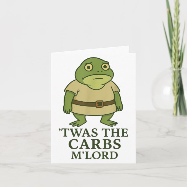 Det var Carbs Mlord Funny Frog Meme Medieval Kort (Framsida)
