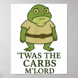 Det var Carbs Mlord Funny Frog Meme Medieval Poster