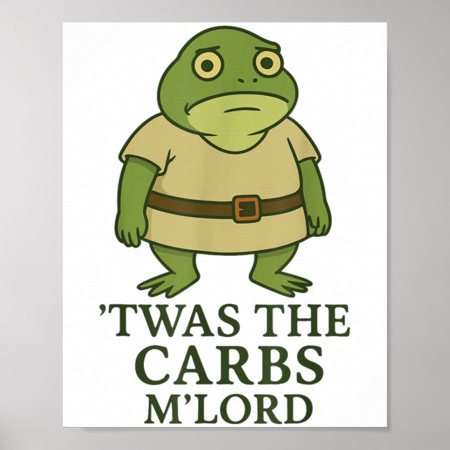 Det var Carbs Mlord Funny Frog Meme Medieval Poster (Framsidan)