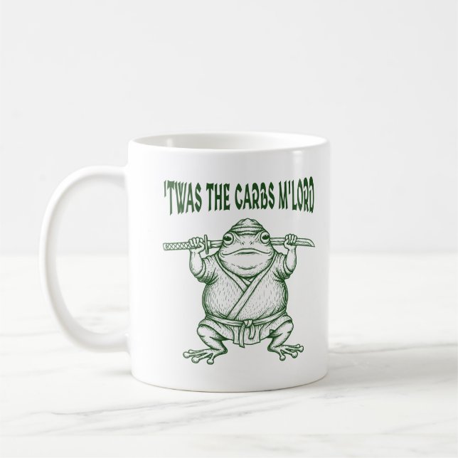 Det var Carbs M'Lord Medieval Frog Meme Tjock Toad Kaffemugg (Vänster)