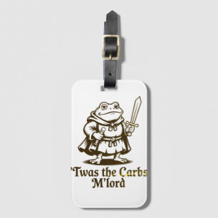 Det var Carbs M'Lord Vintage Funny Frog Meme Bagagebricka