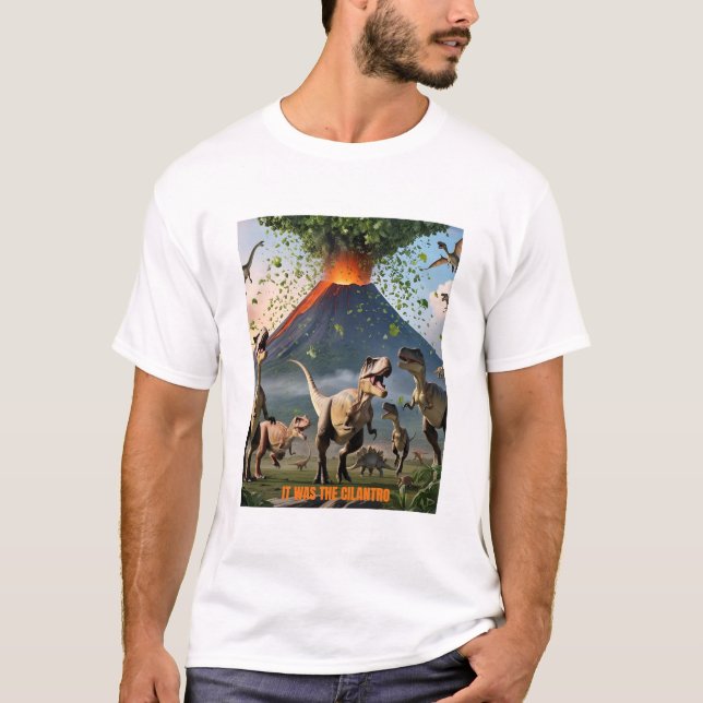 Det var Cilantro | Funny Dinosaur Anti-Cilantro T Shirt (Framsida)