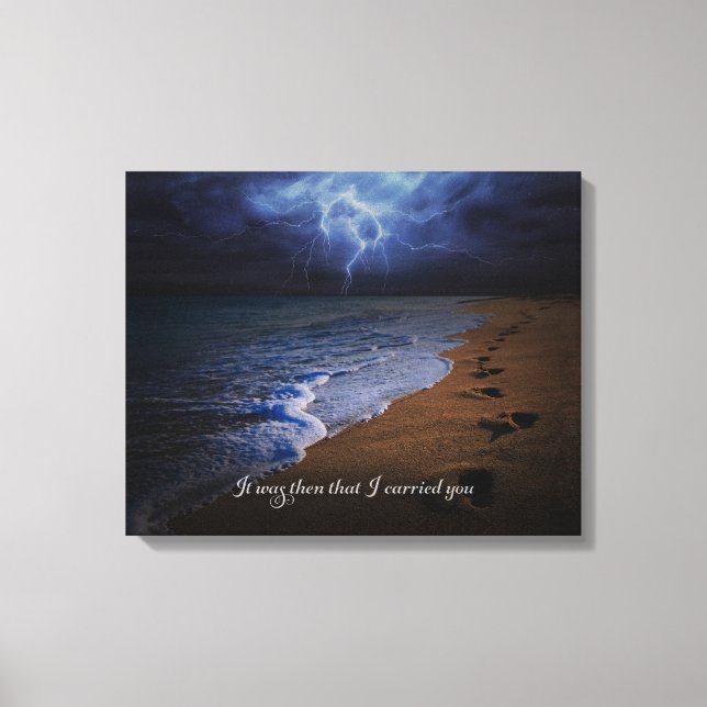 Det var då jag bar med dig. 20 x 16 (storm) canvastryck (Framsida)
