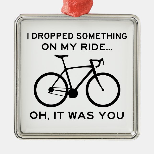 Det var du som cyklade. julgransprydnad metall (Framsidan)