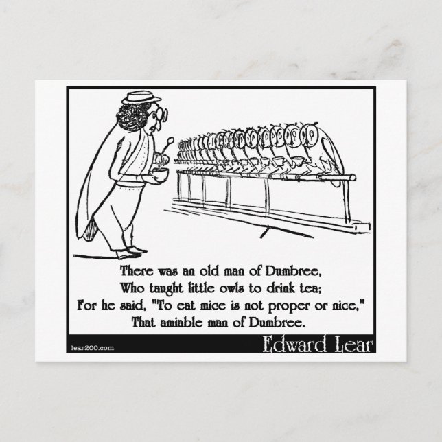 Det var en gammal Dumbree-man Vykort (Framsida)