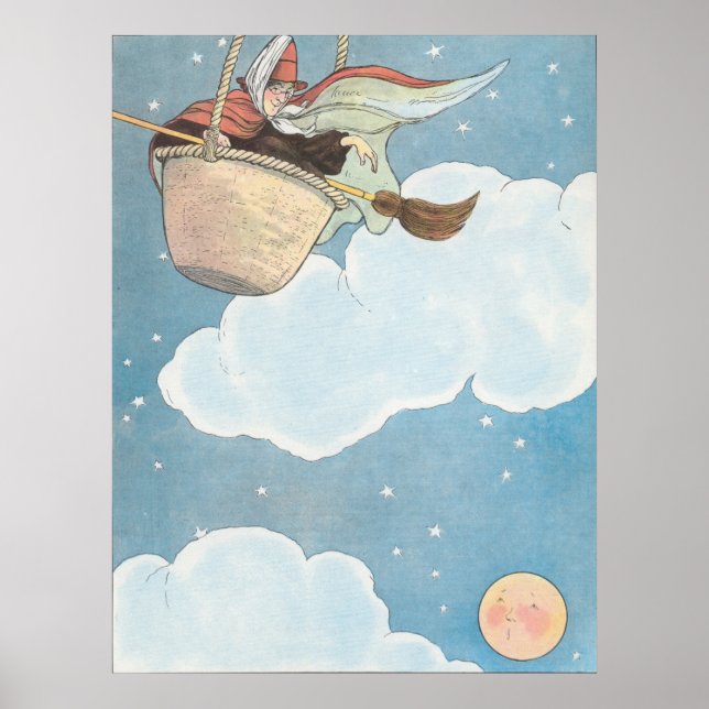 Det var en gammal kvinna i basket. poster (Framsidan)