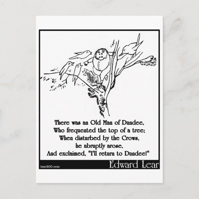 Det var en gammal man från Dundee Vykort (Framsida)