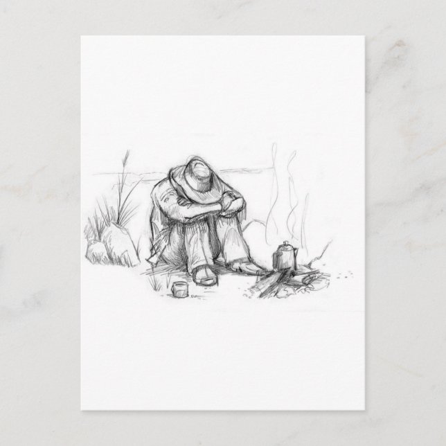 Det var en lång natt.... vykort (Framsida)