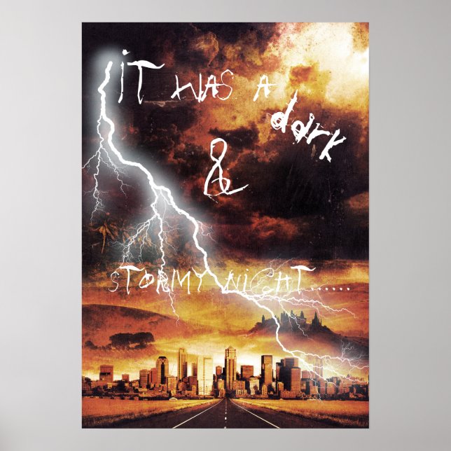 Det var en Mörk och Stormy-kväll Poster (Framsidan)