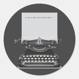 Det var en Mörk och Stormy Night Runt Klistermärke