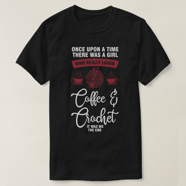 Det var en tjej som älskade kaffe. t shirt (Design framsida)