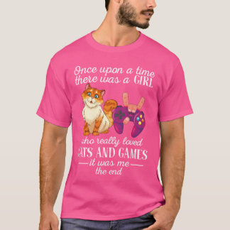 Det var en tjej som verkligen älskade katter och s t shirt
