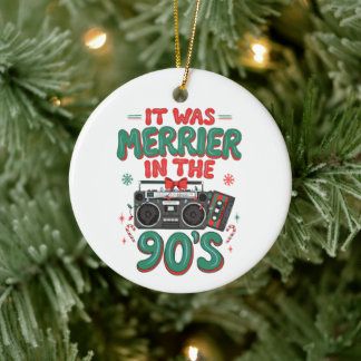 Det Var Gladare På 90-talet Jul Retro Xmas Julgransprydnad Keramik