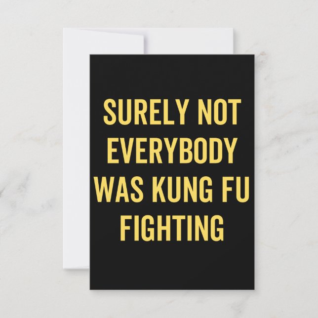 Det var inte alla som kämpade mot Kung fu Anteckningskort (Framsida)