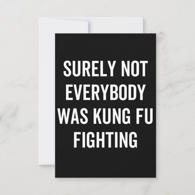 Det var inte alla som kämpade mot Kung fu Anteckningskort (Framsida)