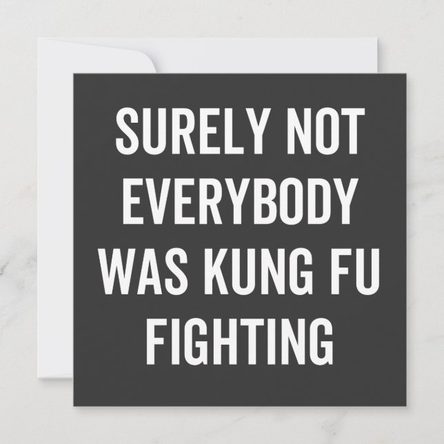 Det var inte alla som kämpade mot Kung fu Inbjudningar (Framsida)