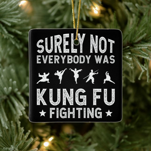 Det var inte alla som kämpade mot Kung fu Julgransprydnad Keramik (Träd)