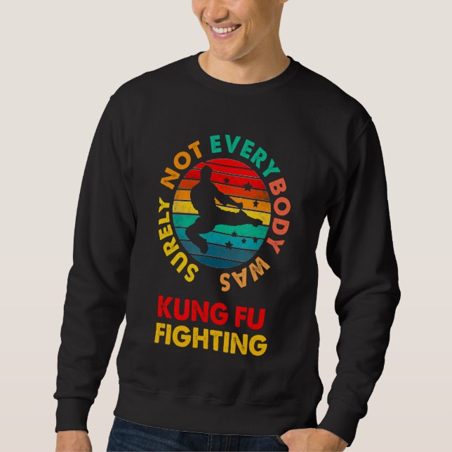 Det var inte alla som kämpade mot kung fu lång ärmad tröja (Framsida)